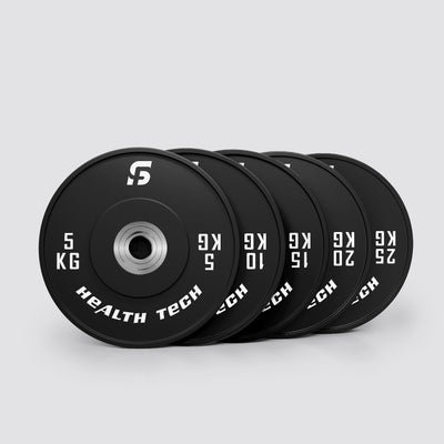 Black Olympic Rubber Bumper Plates 2.0 - Pair
