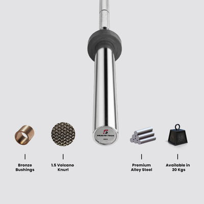 Chrome Powerlifting Bar - 20kgs