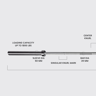 Chrome Powerlifting Bar - 20kgs