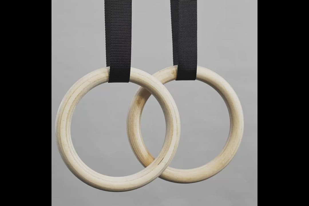 Wooden gymnastic rings